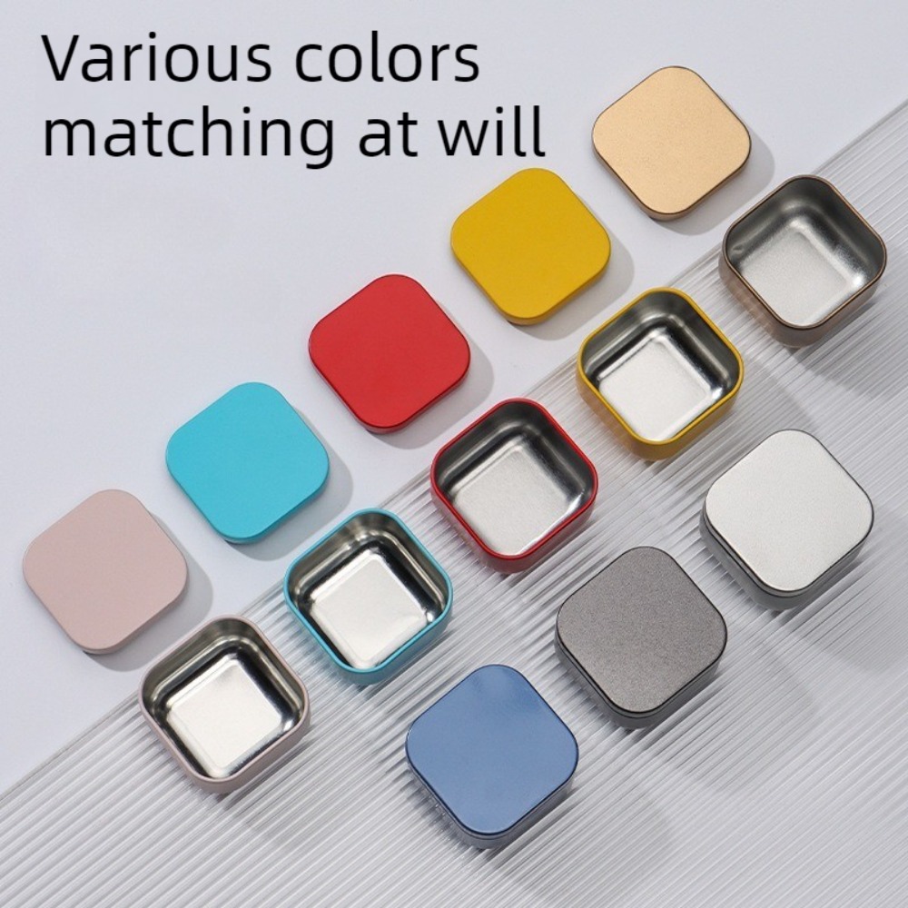 Candle Containers - 20 ชิ้น โหลเทียนเปล่าทรงสี่เหลี่ยม 50 มล. โหลโลหะ