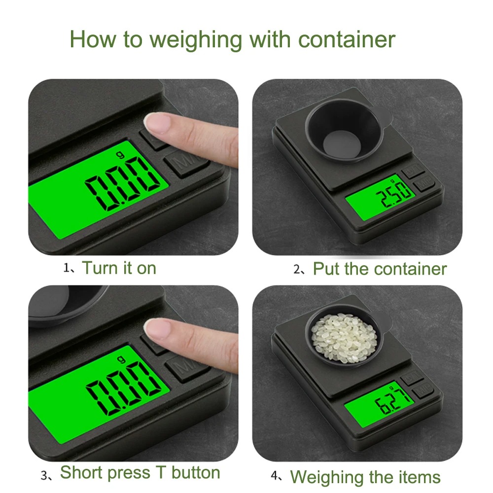 Candle Wax Scale - เครื่องชั่งดิจิทัลแบบพกพา ความแม่นยำสูง 1000 กรัม x 0.1