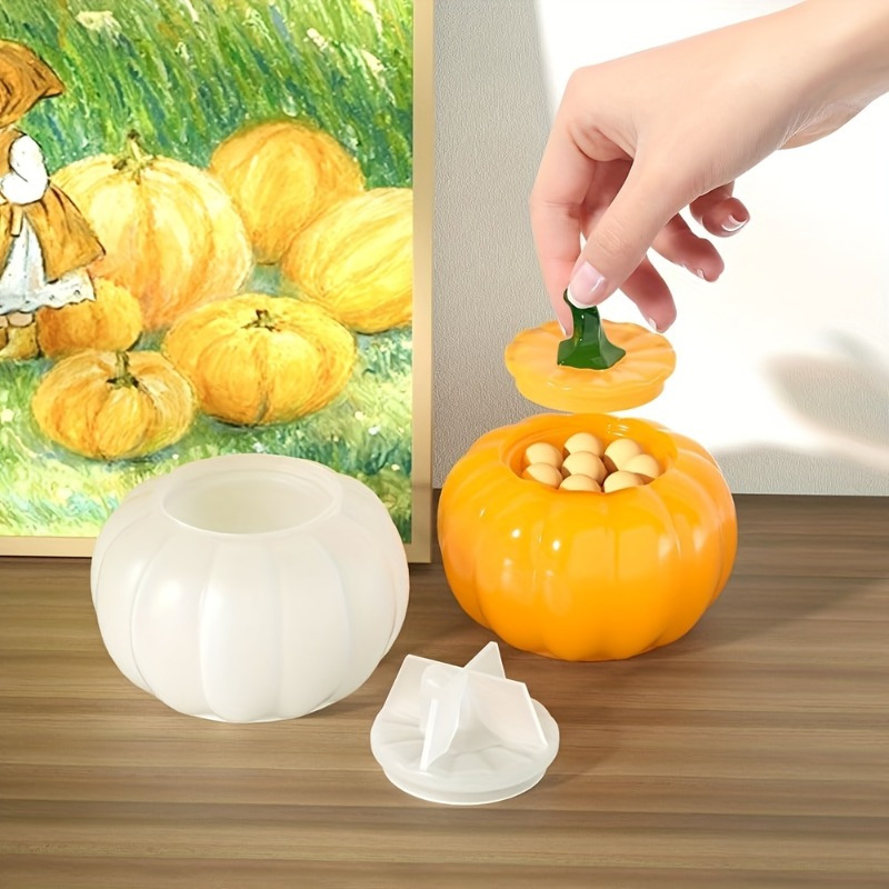 2 ชิ้นฟักทอง Jar แม่พิมพ์ซิลิโ - Candle Containers บทวิจารณ์และราคา