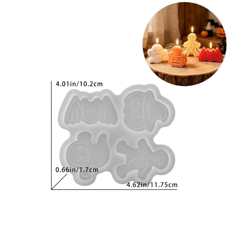 ชุดแม่พิมพ์ซิลิโคน 4 ช่องสำหรั - Candle Molds บทวิจารณ์และราคา