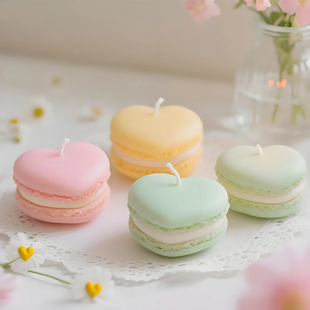 เทียนหอมรูปมาการอง 1/5 ชิ้น ทำ - Soy Wax บทวิจารณ์และราคา